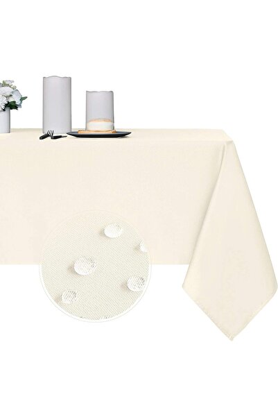 Valerium Stain and Liquid Resistant Carefree Linen Tablecloth 140X180Cm