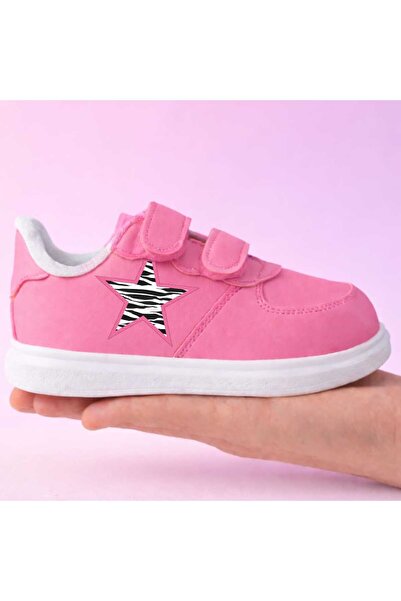 lias desing حذاء رياضي وحذاء رياضي للفتيات من زيبرا بينك ستار مطبوع