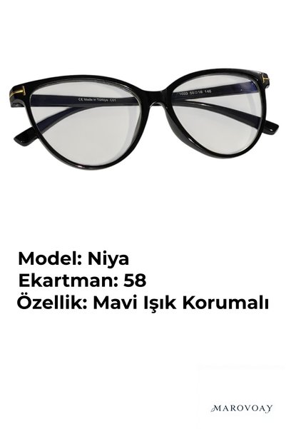 Hills Sunglasses Niya Model Blue Light Protection Optical Compatible Blue Block Cat Eye Women's Glasses