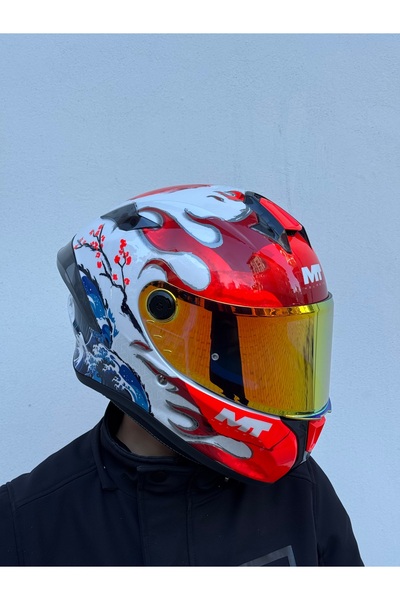 MT Helmets Targo S Yamanaka (şeffaf vizörlü biçimde) gönderilecektir