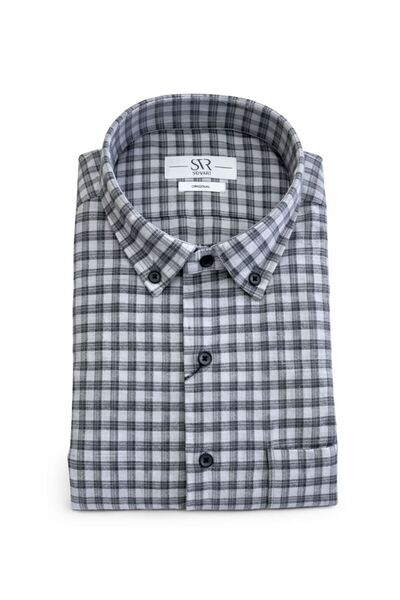 SÜVARİ Rahat Kalıp Premium SVR Pamuklu Desenli Oduncu Gömleği