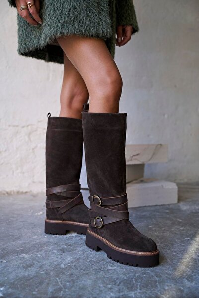 PELİN'İN AYAKKABILARI DİSNEA KAHVE SÜET ÇİZME