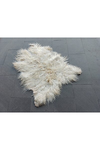 ŞAHMERDANOĞLU 90x110 Cm %100 Doğal Yumuşacık Ankara Tiftik Keçi Postu, Yayla ...