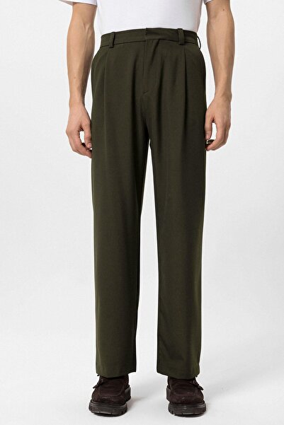 Antioch Khaki High Waist Baggy Men's Trousers