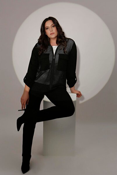 Metpoint Trend42plus Великий розмір Чорний комплект з сіткою спереду