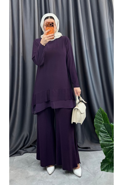 NİSUM MODA Flared Double Suit with Trousers