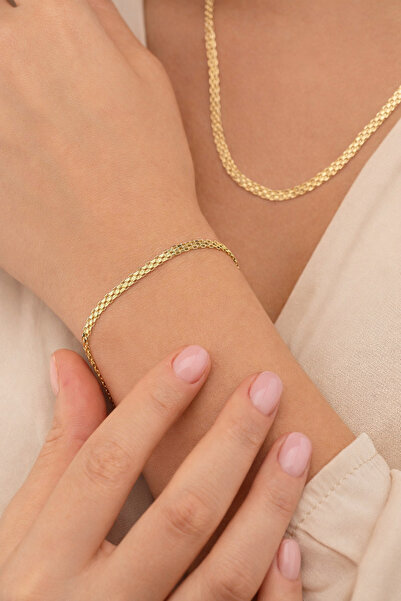 GENORO JEWEL 14 Ayar Altın Bismark Bileklik