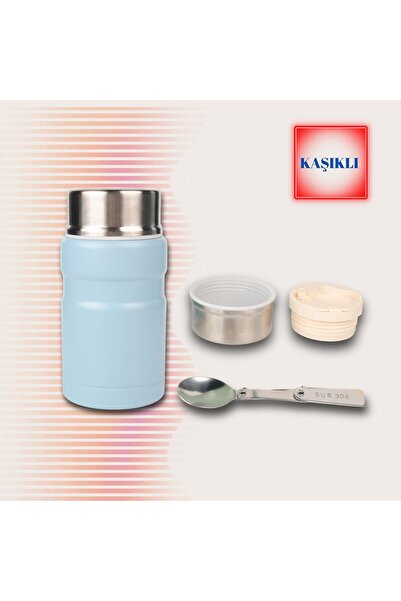 Kale Termos 750 mlPaslanmaz Çelik Yemek Termosu-Çelik Kaşıklı