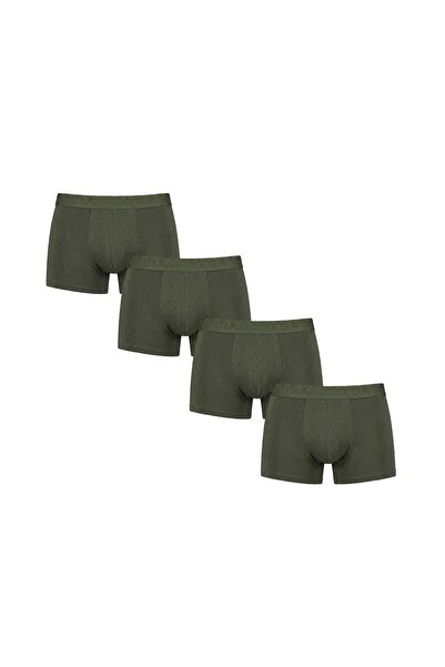 AVESŞENER Men's Boxer Stretch Fabric Combed Cotton Economical Pack of 4