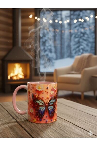 Viyalente كوب بورسلين بسعة 300 مل من كونسيبت بترفلاي، قابل للغسل في الغسالة، ...