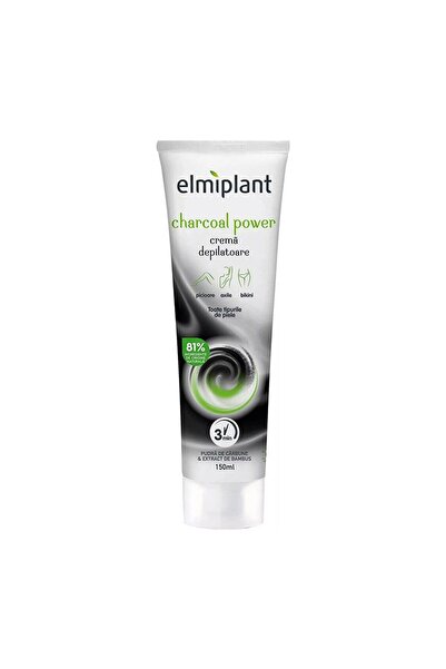 ELMIPLANT Set 3 x Crema Depilatoare Charcoal Power pentru Corp, 150 ml