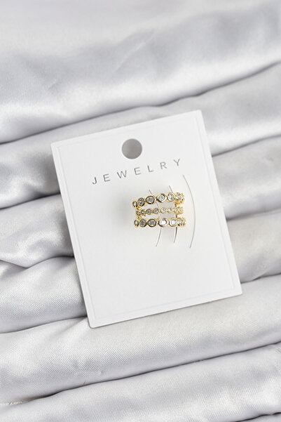 Lisinya Gold Color Zircon Stone Brass Cartilage Earcuff Earring - Tygoo