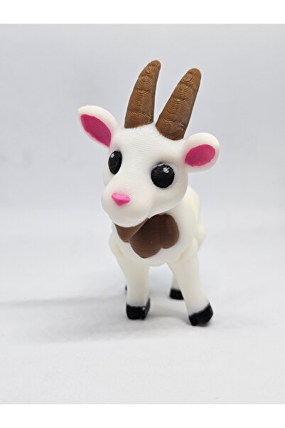 AysbiStudio Orta Boy Sevimli Flexi Keçi Figür Oyuncak - +4 Yaş Hayvan Figürü ...