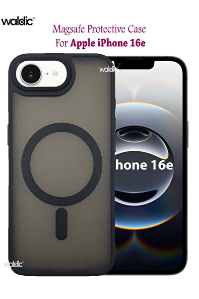 Generic غطاء خلفي متوافق مع نظام ماج سيف لهاتف آيفون 16e من آبل - أسود