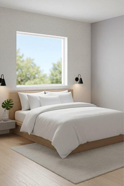 Comfort Craft Double Satin Duvet Cover Set - Striped - Satin Fabric - 100% Co...