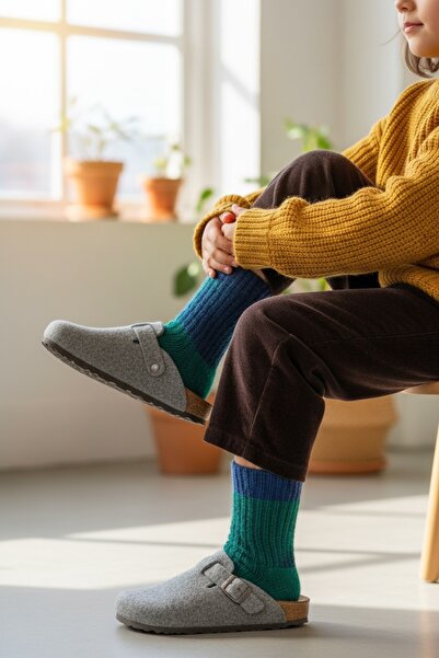 LAND OF CORK LC نعال أطفال من الصوف المصنوع من الفلين الطبيعي التشريحي مع دعم...