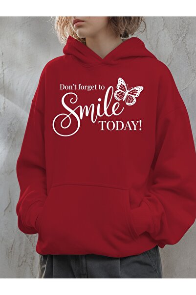 Deocept Unisex Smile Today Printed Hooded Kangaroo Pocket Comfortable Fit Ove...