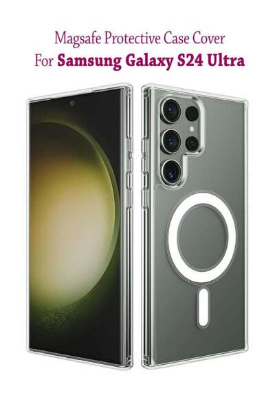 Generic MagSafe Protective Case Cover for Samsung Galaxy S24 Ultra - Clear