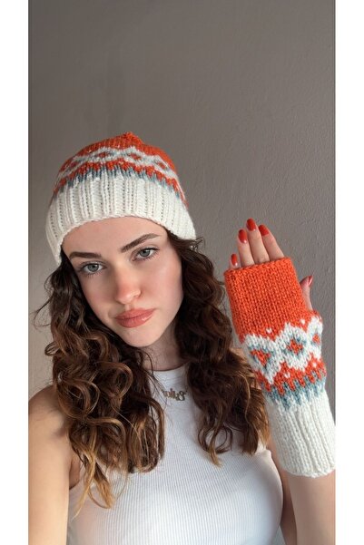 El Yapımı Örgü Şapka Eldiven Takımı | Unisex | Kışlık Set