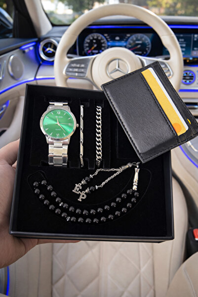 A-STİL TAKI Erkek Sevgililer Gününe Özel Hediye Cüzdanlı Saat Seti