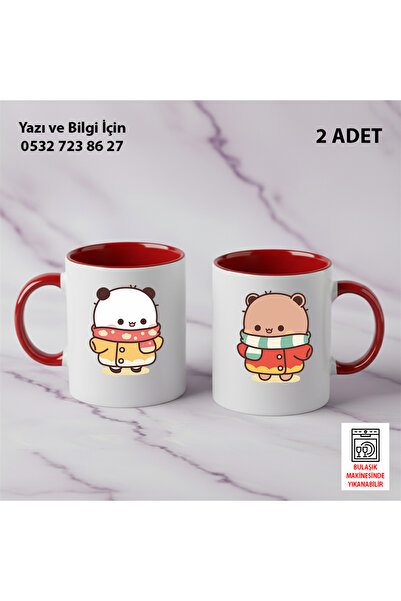 Ceymas Hediyelik Valentine's Day Special Series Dudububu Couple Cup Set of 2 ...