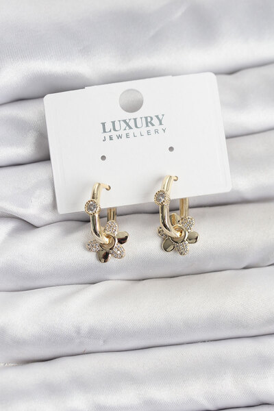 Lisinya Zircon Stone Brass Women's Immigrant Earrings - Tygoo