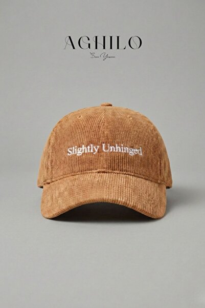 Aghilo Kadife Kep Şapka – Slightly Unhinged / Lightly Unbalanced Embroidered ...