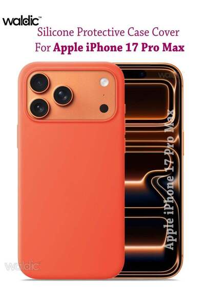 Generic Apple iPhone 17 Pro Max Silicone Protective Back Case Cover - Nectarine