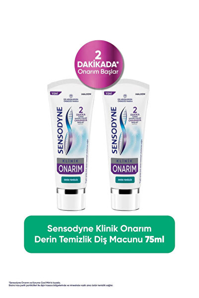 Sensodyne Klinik Onarım Derin Temizlik Diş Macunu 75 x 2 ADET