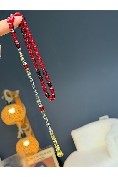 Aydın Tesbih&Gümüş 7x11 mm Kapsül Kesim Orijinal Ateş Kehribar Tesbih – Özel ...