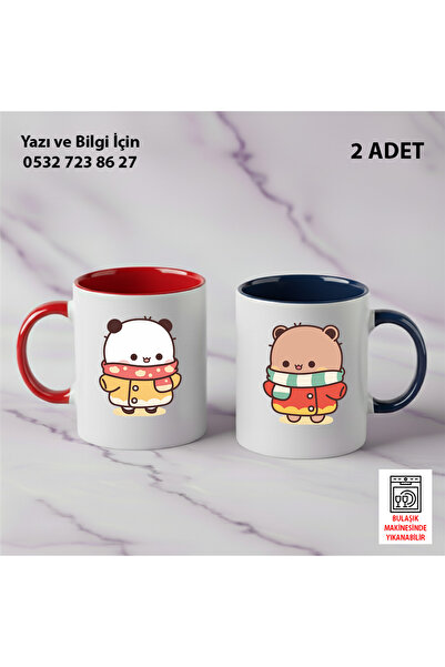 Ceymas Hediyelik Valentine's Day Special Series Dudububu Couple Cup Set of 2 ...