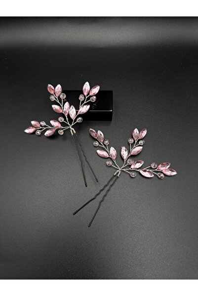 gelinmz Pearl and Crystal Detailed Bridal Hair Clip – Set of 2