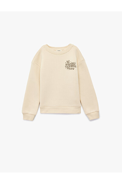 Koton Дългоръкава блуза с принт на мечка на гърба на яката