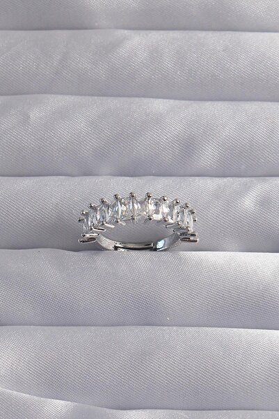 cleovibe خاتم الممر المائي من حجر الرغيف الفرنسي باللون الفضي مع إعدادات نحاسية