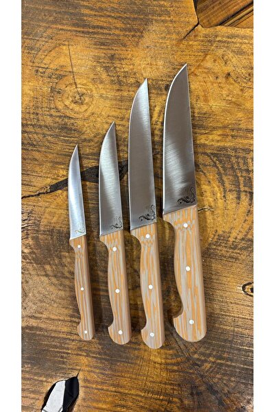 sürmene el yapımı Sürmene Bıçak Seti - Kahverengi - Mutfak Bıçak Seti - 4116 ...