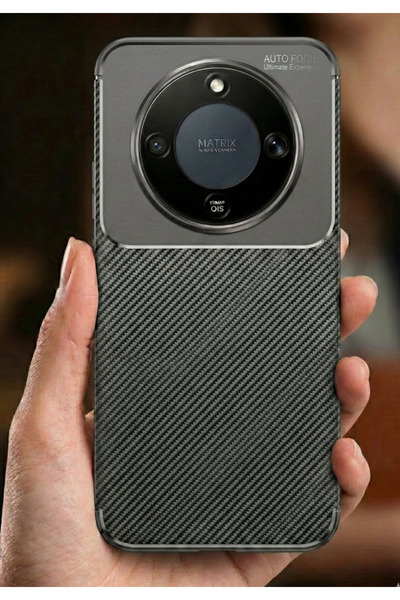 Rivor Honor Magic 8 Lite Uyumlu Kılıf Kamera Korumalı Darbe Emici Karbon Dese...