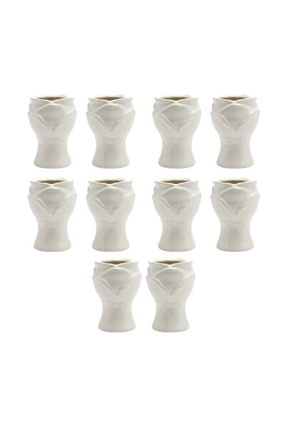 Generic توزيعات مبخرة سيراميك أبيض فاخرة بتصميم عصري -10 حبات