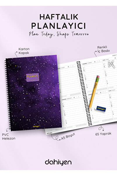 Dahiyen Седмичен планирач – Galaxy (размер A5, 1 година)
