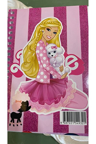 SELUVİA Çizgili 40 Yaprak Pembe Barbie Not Defteri | Kız Çocuk Okul & Kırtasi...