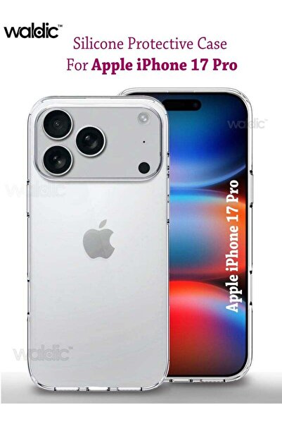 Generic غطاء حماية خلفي من السيليكون لهاتف آيفون 17 برو من آبل - شفاف