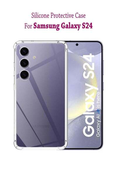 Generic غطاء خلفي واقٍ من السيليكون لهاتف سامسونج جالاكسي S24 شفاف