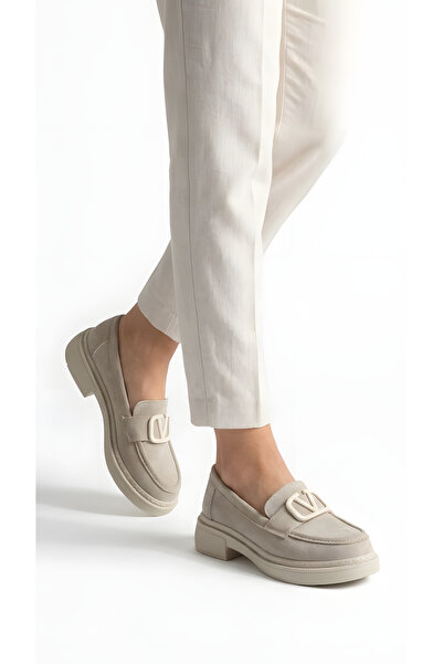 Noliva Women's Black Suede Buckle Loafer Daily Comfortable Sole Moccasin Shoes