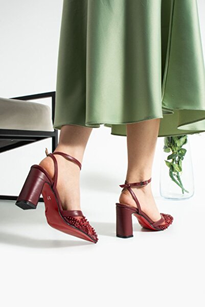 ELVI Women's Stone Beige Heeled Shoes [9] cm