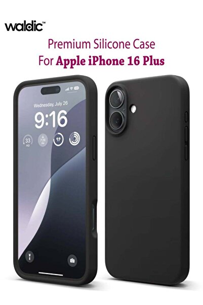 Generic iPhone 16 Plus Premium Silicone Case - Black
