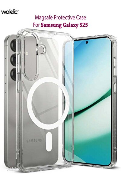 Generic غطاء خلفي شفاف متوافق مع ماج سيف لهاتف سامسونج جالاكسي إس 25