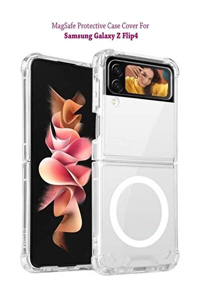 Generic MagSafe Protective Case Cover for Samsung Galaxy Z Flip4 - Clear