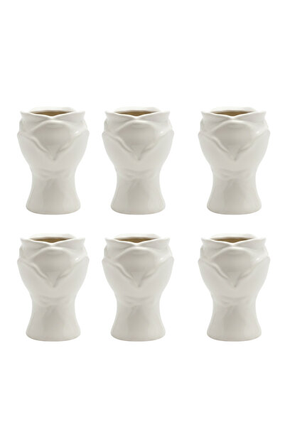 Generic توزيعات مبخرة سيراميك أبيض فاخرة بتصميم عصري -6 حبات