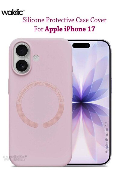 Generic Apple iphone 17 Silicone Magsafe Case Back Case Cover Compatible - Pi...