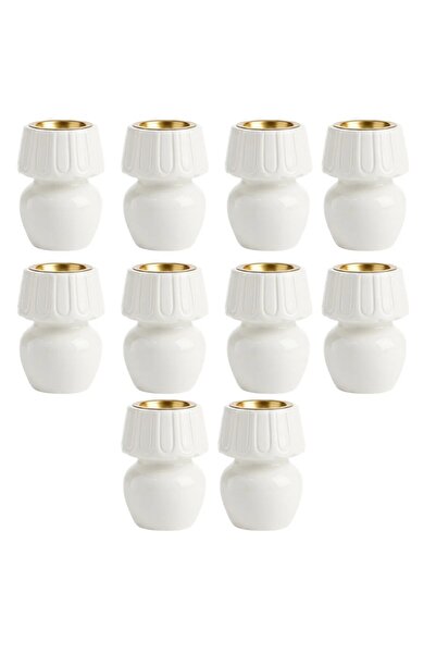 mawfoor توزيعات مبخرة سيراميك أبيض فاخرة بتصميم عصري -10 حبه