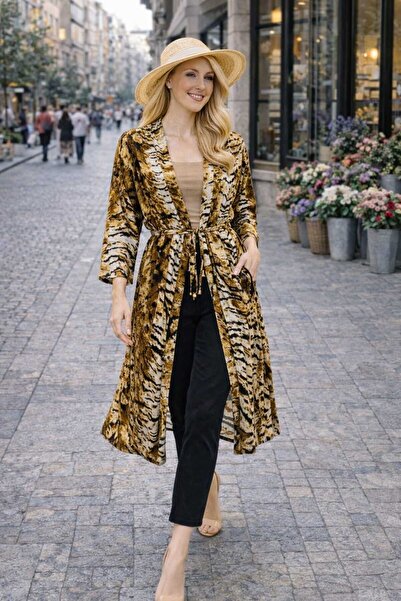 forte bella Ethnic Pattern Maxi Belted Kimono